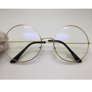Big Round Glasses Transparent Women's Eyewear Frames Metal Clear Lens zeros Optical Frames Myopia Nerd  Glasses Frame