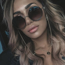 Load image into Gallery viewer, Big Round Sunglasses Women&#39;s Metal Frame Vintage Ladies  Clear Sun Glasses Men Female Summer Shades Lunettes UV400