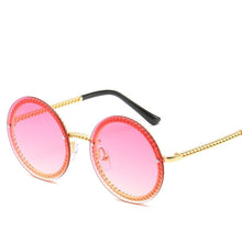 Load image into Gallery viewer, Big Round Sunglasses Women&#39;s Metal Frame Vintage Ladies  Clear Sun Glasses Men Female Summer Shades Lunettes UV400