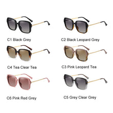 Carica l&#39;immagine nel visualizzatore di Gallery, Big Square Polarized Clip On Sunglasses Women Transparent Glasses 2 in 1 Magnet Optical Computer Anti Blue Light Glasses
