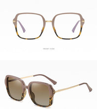 Carica l&#39;immagine nel visualizzatore di Gallery, Big Square Polarized Clip On Sunglasses Women Transparent Glasses 2 in 1 Magnet Optical Computer Anti Blue Light Glasses