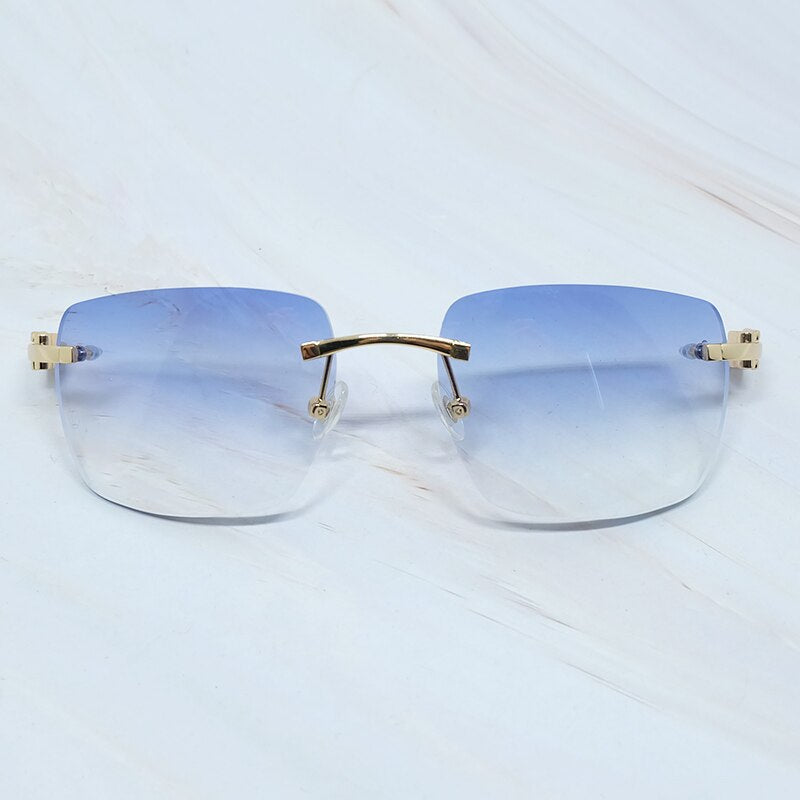 Big Square Sunglasses Men Wood Buffs Sun Glasses Rimless Designe Carter`s Sun Shades Eyewear Women Sun Glasses