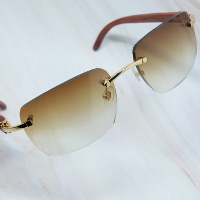 Big Square Sunglasses Men Wood Buffs Sun Glasses Rimless Designe Carter`s Sun Shades Eyewear Women Sun Glasses