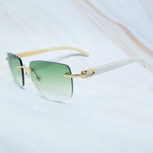 Load image into Gallery viewer, Big Square Sunglasses Men Wood Buffs Sun Glasses Rimless Designe Carter`s Sun Shades Eyewear Women Sun Glasses