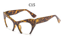 Load image into Gallery viewer, Big frame women glasses frame fashion cat eye Clear Lens brand oversized Glasses Female Transparent Half frame optical frame