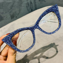 Load image into Gallery viewer, Bigsized sunglasses women handmade bling cat eye sunglasses Ladies vintage clear reading eyewear shades Oculos 2023