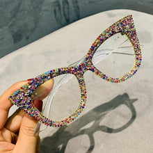 Load image into Gallery viewer, Bigsized sunglasses women handmade bling cat eye sunglasses Ladies vintage clear reading eyewear shades Oculos 2023