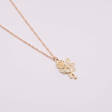 Bijoux Femme Collier 2018 New Gold Color Rose Flower Statement Necklace Women Charm Maxi Choker Boho Jewelry x180