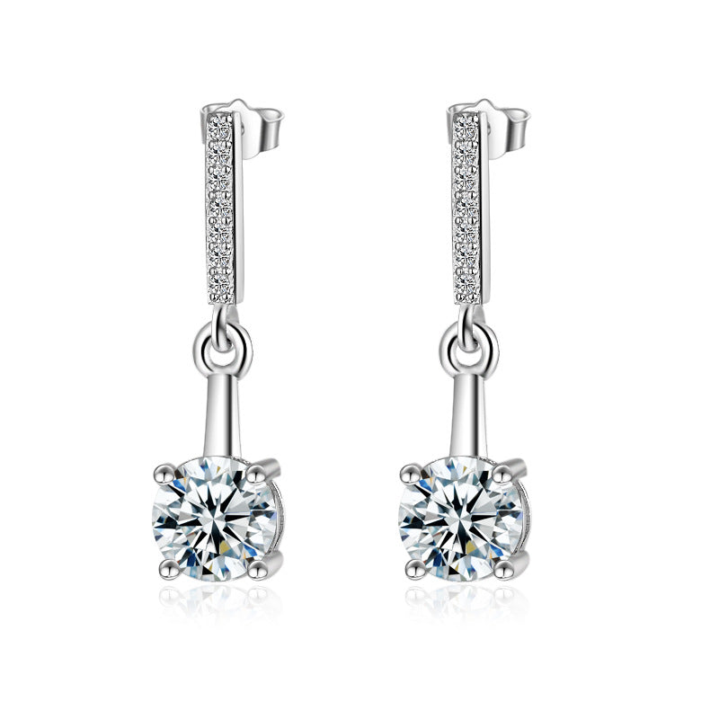 Bijoux Jewelry Fashion Zircon Stud Earrings Anti-allergy Bague Femme Lovely Maxi Brincos for Women Party Birthd Christmas Gift