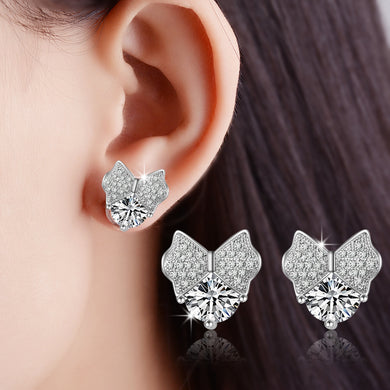 Bijoux nmd Jewelry Bowknot Cut Cubic Zircon Stud Earrings for Women Piercing Charms Earrings AAA Zircon Earring for Girls Gift