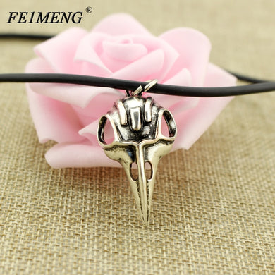 Bird Skull Necklace Vintage Goblet of Fire Bellatrix Lestrange Pendant Necklaces For Women Silvery Fashion Jewelry Accessories