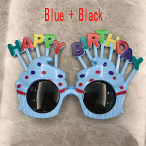 Birthday Party Glasses Funny Candle Sunflower Rainbow Sunglasses Happy Birthday Photo Booth Props Kids Favor Party Decor GH1056