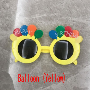 Birthday Party Glasses Funny Candle Sunflower Rainbow Sunglasses Happy Birthday Photo Booth Props Kids Favor Party Decor GH1056