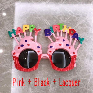 Birthday Party Glasses Funny Candle Sunflower Rainbow Sunglasses Happy Birthday Photo Booth Props Kids Favor Party Decor GH1056