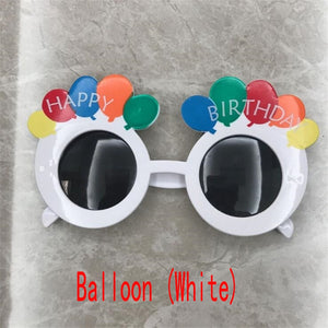 Birthday Party Glasses Funny Candle Sunflower Rainbow Sunglasses Happy Birthday Photo Booth Props Kids Favor Party Decor GH1056