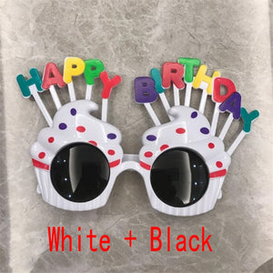 Birthday Party Glasses Funny Candle Sunflower Rainbow Sunglasses Happy Birthday Photo Booth Props Kids Favor Party Decor GH1056