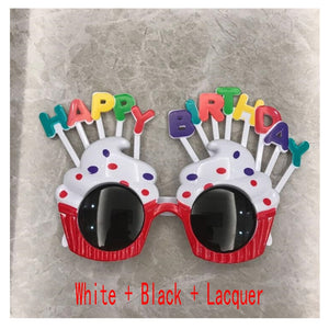 Birthday Party Glasses Funny Candle Sunflower Rainbow Sunglasses Happy Birthday Photo Booth Props Kids Favor Party Decor GH1056