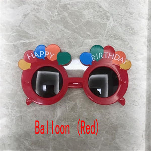 Birthday Party Glasses Funny Candle Sunflower Rainbow Sunglasses Happy Birthday Photo Booth Props Kids Favor Party Decor GH1056