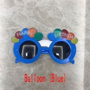 Birthday Party Glasses Funny Candle Sunflower Rainbow Sunglasses Happy Birthday Photo Booth Props Kids Favor Party Decor GH1056