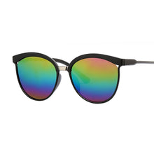 Load image into Gallery viewer, Black Cat Eye Sunglasses Women Luxury Eyewear Black Retro Female Sunglass Mirror Round Cateye Glasses For Woman