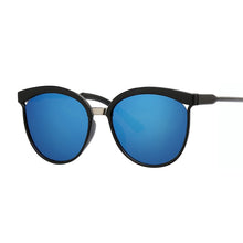 Load image into Gallery viewer, Black Cat Eye Sunglasses Women Luxury Eyewear Black Retro Female Sunglass Mirror Round Cateye Glasses For Woman