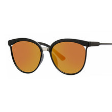 Load image into Gallery viewer, Black Cat Eye Sunglasses Women Luxury Eyewear Black Retro Female Sunglass Mirror Round Cateye Glasses For Woman