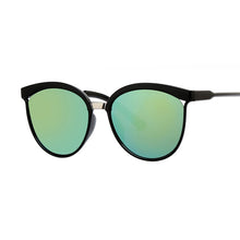 Load image into Gallery viewer, Black Cat Eye Sunglasses Women Luxury Eyewear Black Retro Female Sunglass Mirror Round Cateye Glasses For Woman