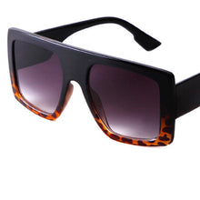 Load image into Gallery viewer, Black Classic Retro Square Sunglasses Women Flat Top Oversized Gradient Sun Glasses Men Mask Shaped Big Frame Goggles UV400
