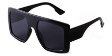 Load image into Gallery viewer, Black Classic Retro Square Sunglasses Women Flat Top Oversized Gradient Sun Glasses Men Mask Shaped Big Frame Goggles UV400