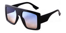 Load image into Gallery viewer, Black Classic Retro Square Sunglasses Women Flat Top Oversized Gradient Sun Glasses Men Mask Shaped Big Frame Goggles UV400