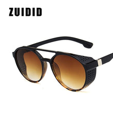 Load image into Gallery viewer, Black  Round Frame Sun Glasse Women Brand Designer Vintage Steampunk Sunglasses Men's UV400 Shades Guy's Oculos De Sol