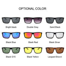 Load image into Gallery viewer, Black Sunglasses Men Square Sun Glasses Brand Designer UV400 Protection Shades Oculos De Sol Hombre Glasses Male Driver