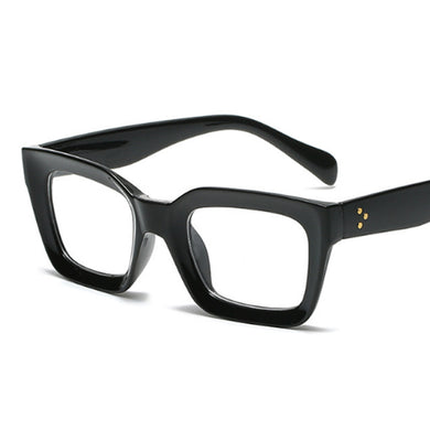 Black Frame Square Glasses Women Brand Designer Clear Eyeglasses Transparent Lens Eyewear Vintage Spectacle