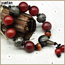 Carica l'immagine nel visualizzatore di Gallery, Black Frosted Agate Stone Bracelet Obsidian Unisex Kehribar Natural Beads Irregular Fine Jewelry Gifts Women Men Jewelry Charm
