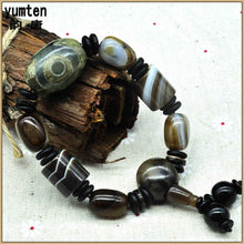 Carica l'immagine nel visualizzatore di Gallery, Black Frosted Agate Stone Bracelet Obsidian Unisex Kehribar Natural Beads Irregular Fine Jewelry Gifts Women Men Jewelry Charm
