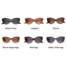 Load image into Gallery viewer, Black Glasses Cat Eyes Sunglasses Women  Brand Designer Vintage Sun Glasses Female Full Frame Style Glasses