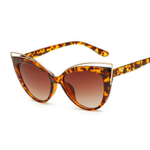 Load image into Gallery viewer, Black Glasses Cat Eyes Sunglasses Women  Brand Designer Vintage Sun Glasses Female Full Frame Style Glasses