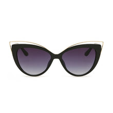 Load image into Gallery viewer, Black Glasses Cat Eyes Sunglasses Women  Brand Designer Vintage Sun Glasses Female Full Frame Style Glasses