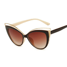Load image into Gallery viewer, Black Glasses Cat Eyes Sunglasses Women  Brand Designer Vintage Sun Glasses Female Full Frame Style Glasses