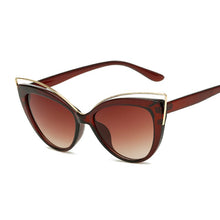 Load image into Gallery viewer, Black Glasses Cat Eyes Sunglasses Women  Brand Designer Vintage Sun Glasses Female Full Frame Style Glasses