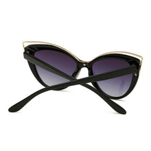 Load image into Gallery viewer, Black Glasses Cat Eyes Sunglasses Women  Brand Designer Vintage Sun Glasses Female Full Frame Style Glasses