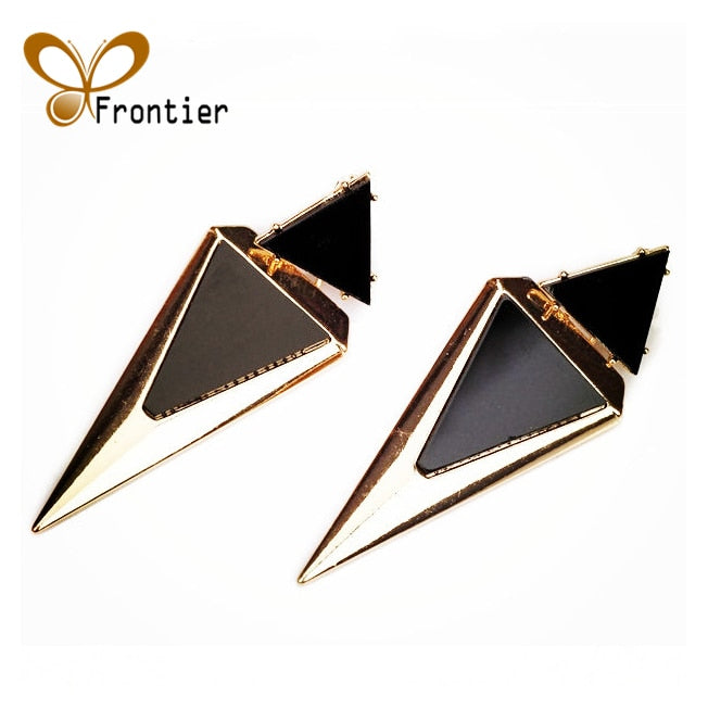 Black Punk Drop Big Earrings Long Earrings Women Vintage Earings Fashion Jewelry 2017 India Bohemian ear rings Dropshipping