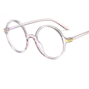 Black Round Clear Blue Light Blocking Glasses Big Spectacle Frames Vintgae  Brand Designer Eyeglasses Optical Frames Glass