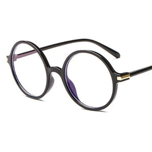 Black Round Clear Blue Light Blocking Glasses Big Spectacle Frames Vintgae  Brand Designer Eyeglasses Optical Frames Glass