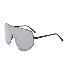 Load image into Gallery viewer, Black Shield Polarized Sunglasses Women Men Brand Designer Rimless One Piece Sun glasses For Men Windproof Pilot Shades Driving