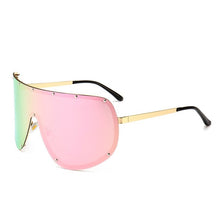 Load image into Gallery viewer, Black Shield Polarized Sunglasses Women Men Brand Designer Rimless One Piece Sun glasses For Men Windproof Pilot Shades Driving