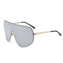 Load image into Gallery viewer, Black Shield Polarized Sunglasses Women Men Brand Designer Rimless One Piece Sun glasses For Men Windproof Pilot Shades Driving
