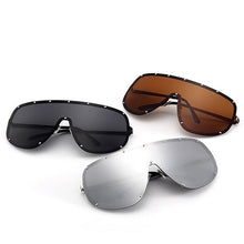 Load image into Gallery viewer, Black Shield Polarized Sunglasses Women Men Brand Designer Rimless One Piece Sun glasses For Men Windproof Pilot Shades Driving