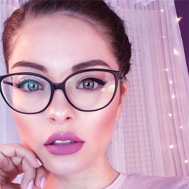 Black  Spectacle frame cat eye Glasses frame clear lens Women brand Eyewear optical frames myopia transparentTemples for glasses