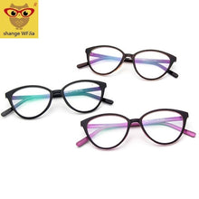 Load image into Gallery viewer, Black  Spectacle frame cat eye Glasses frame clear lens Women brand Eyewear optical frames myopia transparentTemples for glasses